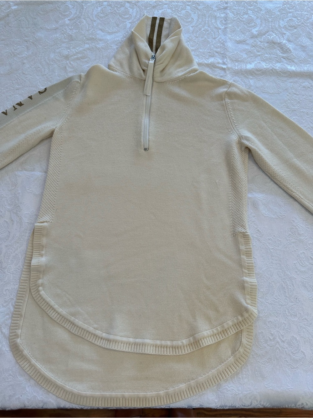 Canada Goose Cream Zip Front Hooded Sweater - Picture 3 of 13